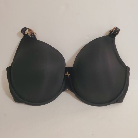 Lane Bryant Cacique Black Lightly Lined T-Shirt Bra Underwire 44G - Picture 1 of 10